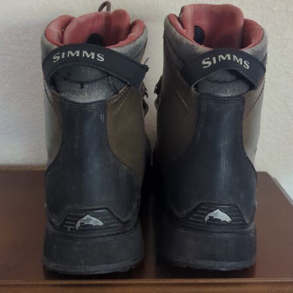 Simms Freestone Fly Fishing Wading Boots Outdoors Waterproof Men's Size 9 Brown - Picture 4 of 12